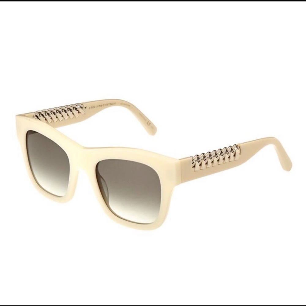 Stella McCartney white square chain sunglasses